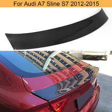 Carbon Fiber Car Rear Trunk Wing Spoiler for Audi A7 S7 Sline 2012 - 2015 Rear Tail Trunk Boot Lip Wing Spoiler FRP Grey 2024 - buy cheap