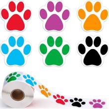 500pcs colorful Paw Print Stickers Dog cat bear Paw Labels Stickers for laptop reward sticker stationery teacher for student 2024 - buy cheap