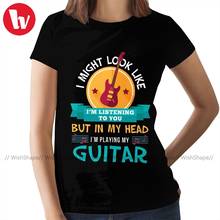 Camiseta de Guns N Roses para mujer, ropa con estampado de "In My Head", I'm Playing My Guitar, manga corta 2024 - compra barato