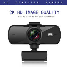 Minicámara Web HD 1440P 2K para ordenador, Webcam con micrófono giratorio, enfoque fijo, para videollamadas, transmisión en vivo 2024 - compra barato