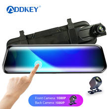 ADDKEY 10 Inch Dual Lens 1080P Touch Screen Car DVR Stream media rearview Mirror Video Recorder 1080P rear camera Auto Dash Cam 2024 - buy cheap