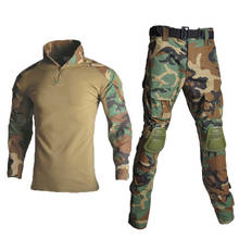 Camuflaje G3 uniforme militar camisa y pantalones cómodos Airsoft Painball combate táctico camisa pantalones conjunto con coderas rodilleras 2024 - compra barato