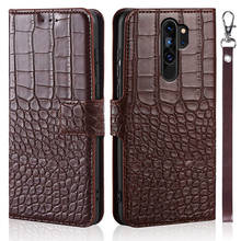 Flip Phone Case For Redmi Note 8 Pro Cover Crocodile Texture Leather Book Design Luxury Coque Wallet Capa With Strap Card Holder 2024 - buy cheap