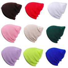 WZCX 2019 New Korean Version Solid Color Unisex Knitted Hat Autumn Winter Candy Colors Breathable Beanie Hip Hop Cap 2024 - buy cheap