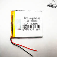 2pcs Liter energy battery Good Qulity 3.7V,2500mAH 405580 Polymer lithium ion / Li-ion battery for tablet pc BANK,GPS,mp3,mp4 2024 - buy cheap