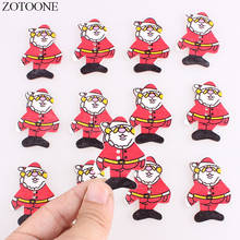 ZOTOONE Natural Print Wooden Christmas Buttons Santa Claus Handmade Scrapbooking for Wedding DIY Craft Decoration Button E 2024 - buy cheap