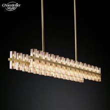 Arcachon Linear Chandelier Lighting Modern Retro Crystal Chandelier Lamp Pendant Hanging Light Restaurant Lighting 2024 - buy cheap