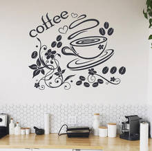 Coffee Wall Decals Cup Decal Vinyl Sticker Home Decor Interior Design Art -in Wall  Vinyl Wall  Stikcers Removable  DK-170 2024 - buy cheap