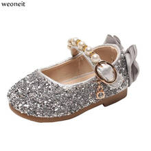 Weoneit/От 0 до 3 лет кожаные тонкие туфли для маленьких девочек; детская обувь принцессы с блестками; Calzado Para Nios CN; 15-25 2024 - купить недорого