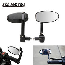 SCL MOTOS 1Pair Motorcycle Rearview Mirrors 7/8" Handlebar End Mirrors For YAMAHA DUCATI Cafe Racer Victory Triumph Daytona New 2024 - buy cheap