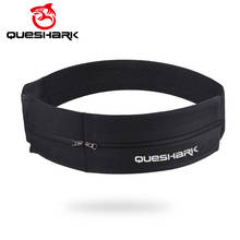 Queshark Double Zipper Pocket Waistband Sport Bag Elastic Running Waist Bag Gym Yoga Waist Belt Bag Phone Case Holder Fitness 2024 - buy cheap