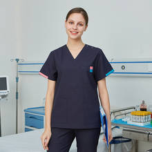 Kit de uniforme de enfermeira, uniforme de trabalho antiestático com amortecedor de umidade em algodão e poliéster macio para mulheres 2024 - compre barato