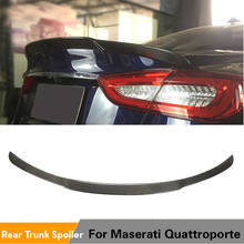 Rear Trunk Spoiler Boot Lip Wing For Maserati Quattroporte 2013  - 2019 Carbon Fiber Rear Trunk Spoiler Boot Lip Wing 2024 - buy cheap