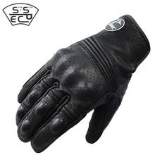 SSPEC leather motorcycle gloves full finger racing gloves breathable motorbiker gloves 2024 - buy cheap