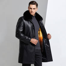 New Arrival Men's Jacket Winter Leather Jackets Men Black/Coffee Outdoor Winter Warm Fur Liner and Fur Collar, Big SizeM-4XL！ 2024 - buy cheap