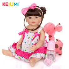 KEIUMI-muñecas de bebé Reborn de silicona de 22 pulgadas, juguete realista de bebé Reborn de 55 cm, regalos educativos 2024 - compra barato