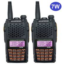 BAOFENG-walkie-talkie UV-6R, 7W, transceptor de Radio, 10KM, actualizado, UV 5R, banda Dual, portátil, Radio, escáner, interfono inalámbrico, 2 uds. 2024 - compra barato