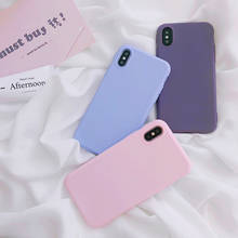 Милый чехол карамельного цвета в Корейском стиле для телефона iPhone 11 Pro Max 6 6S 7 8 Puls X Xs XR XsMax, чехлы, мягкий силиконовый чехол Rerto 2024 - купить недорого