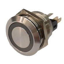 25mm à prova d' água 6v, 12v, 24v, 110v, 220v botão momentâneo de retorno automático interruptor elétrico