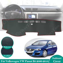 Alfombrilla de cuero antideslizante para salpicadero de coche, accesorios para salpicadero, parasol, para Volkswagen VW Passat B6 2006 ~ 2010 3C, 2008 2009 2024 - compra barato