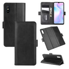 Case For Xiaomi Redmi 9A Leather Wallet Flip Cover Vintage Magnet Phone Case For Redmi 9A Coque 2024 - buy cheap