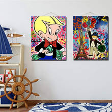 Richie Rich Alec Monopolyingly Canvas Painting Posters Graffiti Prints Wall Street Art Pictures For Living Room Decor 2024 - buy cheap
