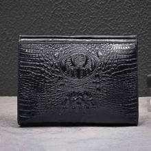 Newest Hand Fashion Clutch Mans High End Crocodile Leather Handbag Big Wallet Men Trendy Black Envelope Purse Small Business Bag 2024 - buy cheap