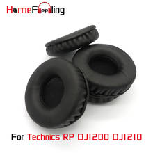 Homefeeling-almohadillas para los oídos, almohadillas redondas universales para los oídos, piezas de repuesto de cuero, para RP DJ1200 DJ1210 2024 - compra barato