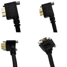 Кабель USB3.0 A папа к Micro B USB 3,0 Micro B вверх и вниз, левый и правый папа к USB A папа кабель с винтовым замком панельный кабель 2024 - купить недорого
