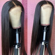 Perucas retas do cabelo humano do osso 28 30 32 Polegada peruca da lacefront cabelo humano preplucked perruque lisse fechamento cabelo indiano cru perucas 2024 - compre barato