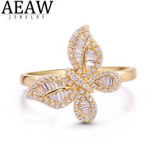 Anel de casamento 18k cttw, anel com diamantes naturais e leves em ouro branco, presente para mulheres 2024 - compre barato