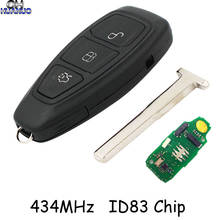 Mando a distancia con Chip ID83 de 434MHz, mando a distancia de 3 botones para Ford Focus c-max, Mondeo, Kuga, Fiesta, 2013-2015 2024 - compra barato