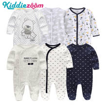 2/3Pcs Unisex Newborn Romper Jumsuit Baby Boy 100% Cotton Long Sleeve Pajamas 0-12M Cartoon Infant Clothing Outfits 2024 - buy cheap