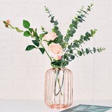 Скандинавская железная ваза в форме фонаря, держатель для цветов, украшение для стола, домашний Свадебный декор 2024 - купить недорого