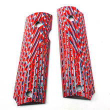 2Pieces NEW 1911 Full size Grips Patch Red G10 material Handle Grips Patch Custom Grips CNC Handle Grips 2024 - buy cheap