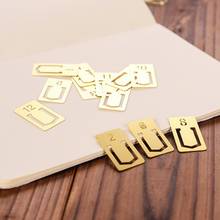 12Pcs Brass Bookmarks Number Metal Index Clamp Line Book Marker Stationery School Supplies Gift XXUC 2024 - buy cheap