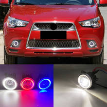 2 Functions Auto LED DRL Daytime Running Light Car Angel Eyes Fog Lamp Foglight For Mitsubishi ASX 2011-2018 2024 - buy cheap