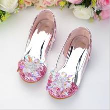 Cinderella crystal shoes small, medium and large children's birthday party shoes water drill children's shoes small high-heeled 2024 - buy cheap