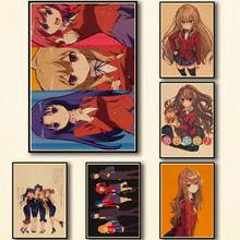 ¡42 diseños de TIGER X DRAGON! Póster de papel Kraftpaper de Toradora, Adhesivo de pared para casa, café y Bar 2024 - compra barato