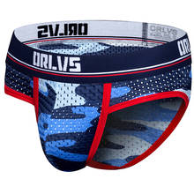 ORLVS brand male underwear sexy gay jockstrap men briefs male panties cueca tanga slip homme kincker for gay ropa interior men 2024 - buy cheap