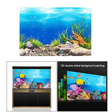 Ocean PVC Aquarium Background Poster Fish Tank Decoration Landscape 60x102cm 2024 - buy cheap
