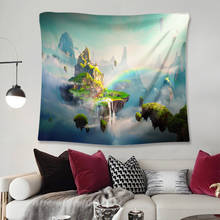 wonderland tapestry green forest wall hanging carpet tapices tapeçaria parede psychedelic wall blanket 2024 - buy cheap