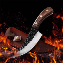 Handmade Forged Kitchen Knife  Boning Knife Fishing Knife Meat Cleaver Outdoor Cooking Cutter Butcher Knife Cover Sheath Case 2024 - buy cheap