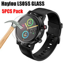 Pacote com 5 peças de vidro temperado, para xiaomi haylou rt ls05s smart watch protetor de tela de película protetora para haylou solar ls05s 2024 - compre barato