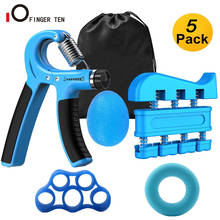 5 Pcs/Set Adjustable Resistance Hand Grip Strengthener Forearm Workout Kit Gripper Finger Stretcher Ring Ball for Athletes 2024 - buy cheap