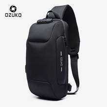 OZUKO-Bolso de pecho antirrobo para hombre, bolsa cruzada impermeable con USB, multifunción, bandolera corta de viaje 2024 - compra barato