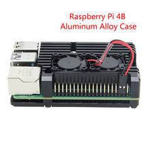 Raspberry Pi 4 Case Aluminum Case Box All Metal with Dual Cooling Fan Heatsink Cooler Shell Enclosure For Raspberry Pi 4 Modle B 2024 - buy cheap