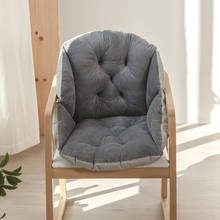 Cojín de terciopelo de cristal para silla, cubierta cálida y suave con forma de concha 3D, color gris, café, cintura, sofá, glúteos, para el hogar y la oficina, para invierno 2024 - compra barato