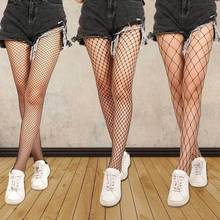Black Women Tights Stocking Hollow Out Sexy Pantyhose Fishnet Stockings Club Party Hosiery Calcetines Female Mesh 2024 - buy cheap