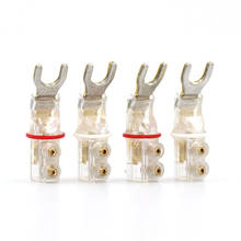 4pcs WBT-0680cu pure copper spade plugs , Gold Plated Spade connector, loudspeaker cable connector plug 2024 - buy cheap